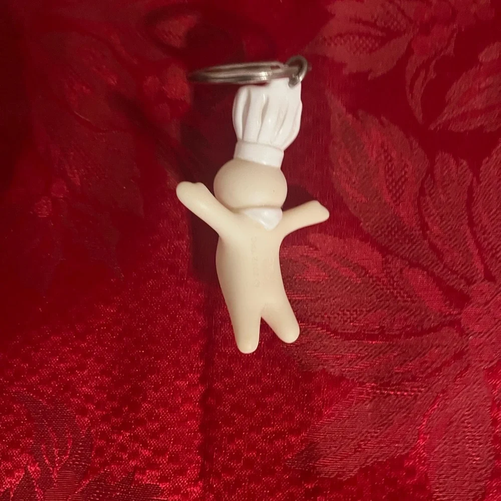 Pillsbury Doughboy Keychain - Cream with Blue Accents